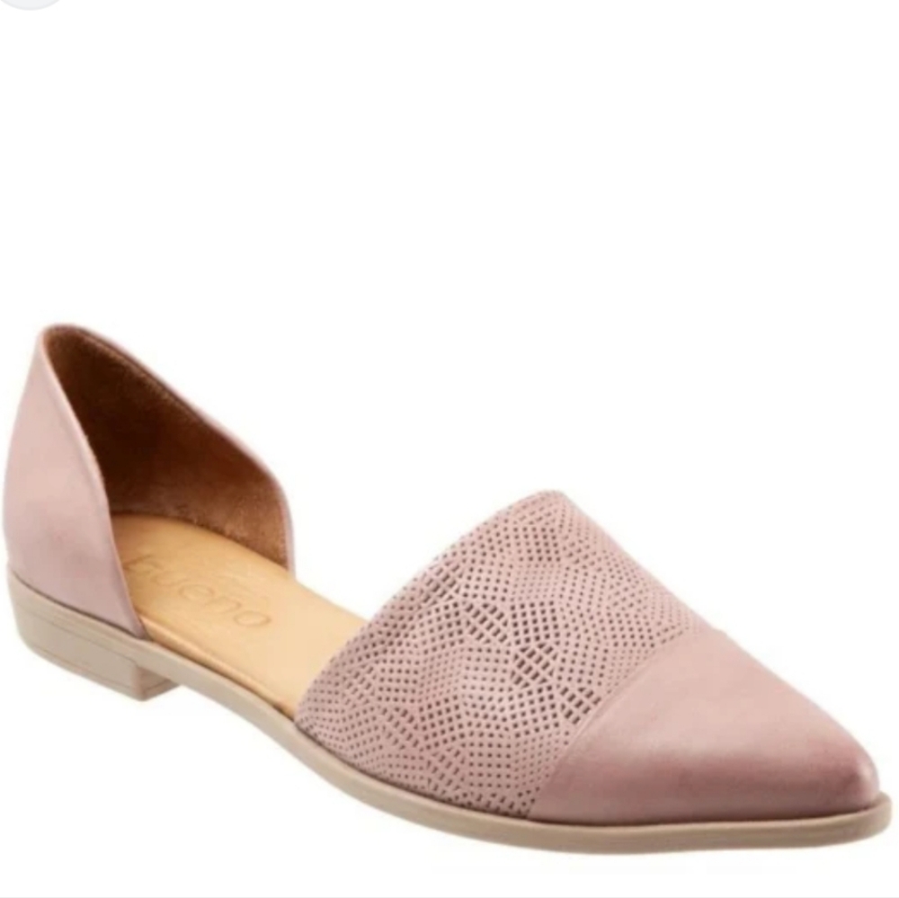 Beuno Bella Pink Perforated Loafer Flats